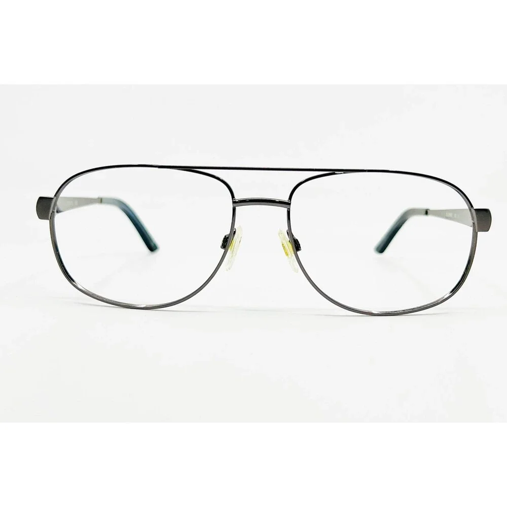 Stetson Eyeglass Frames Mens Gunmetal Aviator 342 Zyloware 57-16-140